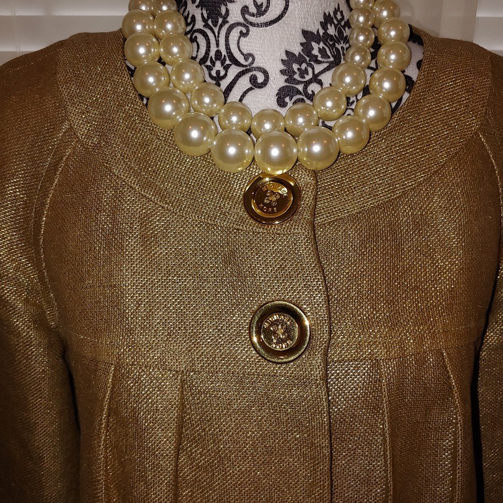 Gold metallic jacket Michael Kors size M
